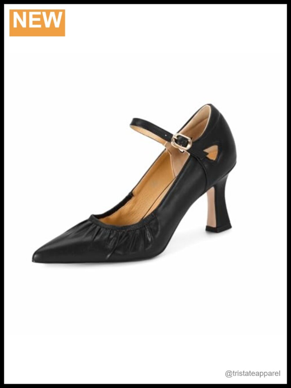 TinaCus Women's Genuine Leather Pointed Toe High Heel Pumps Shoes